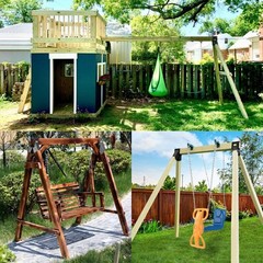 BETOOL Swing Set Brackets – 2pcs A Frame Swing Bracket Hardware with All Moun…