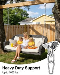Porch Swing Hanging Kit Heavy Duty 1000lbs Stainless Steel, Easy to Install S…