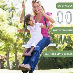 Heavy Duty Swing Seat Non-Slip with Tree Rope Adjustable Swing Set Accessorie…