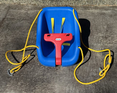 Little Tikes 2-in-1 Snug and Secure Swing, High Back , Blue & Mounting Straps