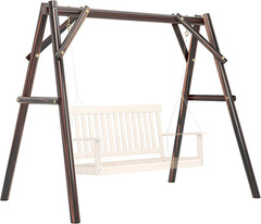 660 Lbs Porch Swing Frame, Heavy Duty A-Frame Wooden Swing Stand for DIY Paintin