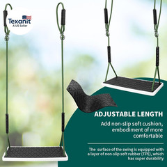 Heavy Duty Swing Seat Non-Slip with Tree Rope Adjustable Swing Set Accessories R