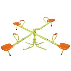 Kids Seesaw Playground Equipment Swivel Teeter Totter 360° Rotating with 4 Seats