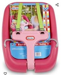 Little Tikes Swing 2-in-1 Snug and Secure Outdoor Baby Swing Magenta
