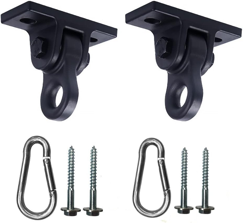 Heavy Duty Black Swing Hangers Screws Bolts Included over 5000 Lb Capacity Playg