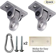 Heavy Duty Metal Color Swing Hangers Screws Bolts 2 Pack, 2 Packs Silver