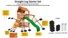 Backyard Discovery swingset use level Dry Starter Set for straight Leg units