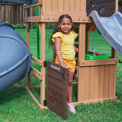 KidKraft Tennyson Twist Wooden Outdoor Swing Set with Surf Swing Free Shipping