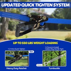 120FT Zip Lines for Backyard: Up To 400LBS Outdoor Adventure Kit for Kids