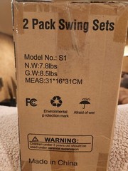 2 piece lot – SUNCITY Swing Set – Seat Swing w/Tree Climbing Rope Swing