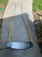 XD Extreme Duty Playground Swing Seat with Swing Chains, Black