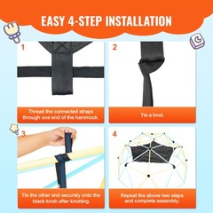Dome Climber Hammock Accessory for 10ft Climbing Dome 350 lbs Load-Bearing