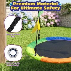 Tree Swing, 40 Inch Saucer Swing for Kids, 600lbs , Adjustable Hanging Straps,