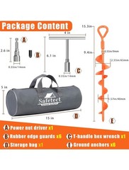 Safetect Ground Anchors Screw in 15 Inch, Heavy Duty Earth Anchor Stakes for …