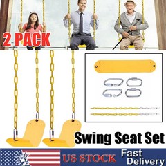 2PACK Heavy Duty Swing Seat Swing Set Accessories Replacement with Coated Chain
