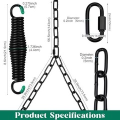 Heavy Duty Porch Swing Hanging Kit with Springs, 1500 Lbs Capacity, up to 7.1…