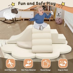 Baby Soft Foam Blocks Playset 6pc, Non-Toxic Climbing Toys 0-12 Months