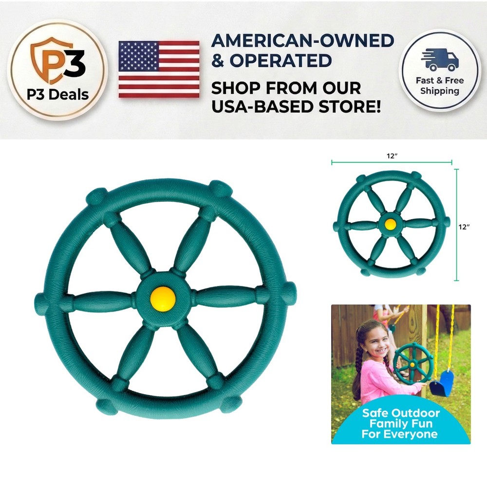 ASTM-Certified Pirate Ship Wheel for Kids – Weather-Resistant Playset Accessory