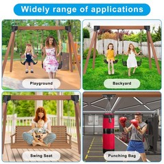 Heavy Duty Swing Set Kit – Reinforced A-Frame Brackets & 4 Hangers, DIY Swing…