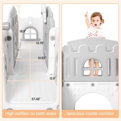 Playground Set – Slide, Climber, Basketball Hoop Tunnel Telesco Toddler 8-in-1