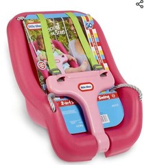 Little Tikes Swing 2-in-1 Snug and Secure Outdoor Baby Swing Magenta