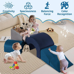 Climbing Toys and Blocks – Indoor Soft Foam Climber Playset for Toddlers, Kids,