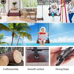 Wooden Swing Seat Hanging, Nostalgic Outdoor for Kids Adults, Height Adjustable