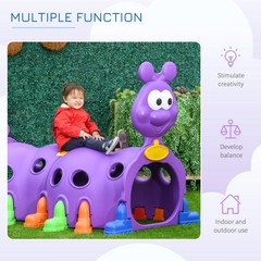Purple Crawl Tunnel Toy for Kids Indoor & Outdoor Play Ages 3-6