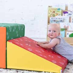 ECR4Kids SoftZone Single Tunnel Climber, Toddler Playset, 3-Piece