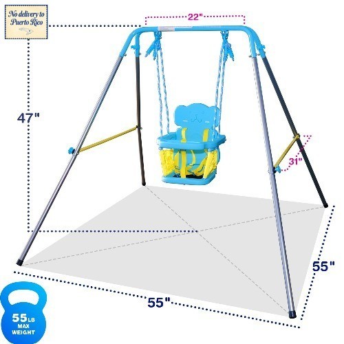 FNS-004 My 1st Toddler Swing – Heavy-Duty Baby Swing Set 58″ L x 58″ W x 47″ H