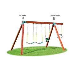 Eastern Jungle Gym Easy 1-2-3 A-Frame Swing Set Bracket Heavy Duty for EZ, Si…