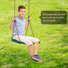 Non Slip Tree Plastic Swing Seat Replacement, Adjustable Rope, 2 Carabiners