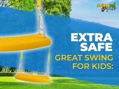 SWING SET STUFF INC. FLAT SEAT WITH 5.5 FT. COATED CHAIN YELLOW playground 0310