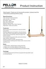 Beech Wood Tree Swing Seat Hanging Swing Seat 16.5″x 7.9″x 0.6″ Adjustable Rope