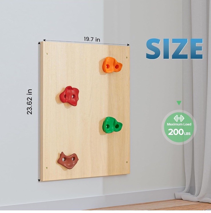 BlueWood Rock Climbing Wall for Kids, Toddler Climbing Toys Indoor Ladder Panel