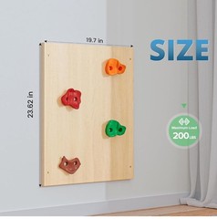 BlueWood Rock Climbing Wall for Kids, Toddler Climbing Toys Indoor Ladder Panel