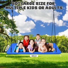 XL Rectangle Tree Swing – 700lb Capacity, Waterproof – Blue