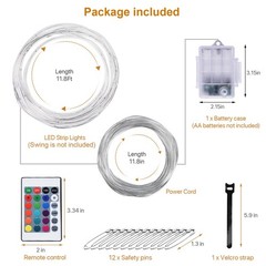 Outdoor Swings Lights, Remote Control Swing Rim Light for Saucer Tree Swing, …