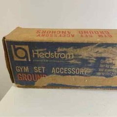 Vintage Hedstrom Swing Set Ground Anchors Set of 4 in Original Unopened Box