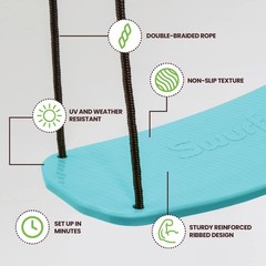 Swurfer Kick Stand Up Outdoor Surfing Tree Swing for Kids Up to 150 Lbs – Han…