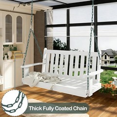 2 Pack Heavy Duty Porch Swing Hanging Chain Kit, Fully Plastic-Coated Steel C…