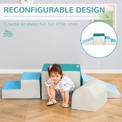 Qaba Climbing Toys for Toddlers and Children, Easy-to-Clean 4 Piece Soft & Safe