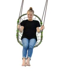 Adjustable Reclining Indoor Outdoor Rocking Swing Holds 400 Lbs Green 4 + Years