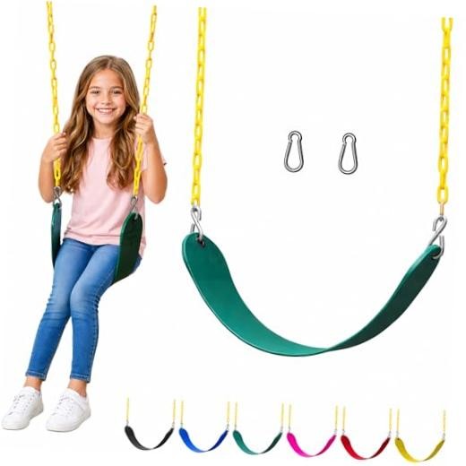 Swing for Outdoor Swing Set – Swing Seat Replacement Kit with 1 Pack Green