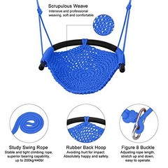 Kids Swing Seat, Heavy Duty Rope Play Secure Children Swing Set, 2 Pack Blue