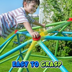 Zupapa 10FT Climbing Dome with Hammock, Jungle Gym, 1200LBS, Cyan&Green