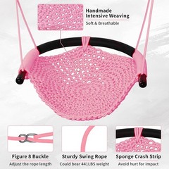 Tree Swing for Kids, Adjustable Toddler Rope Swing Seat with Snap Hooks and S…