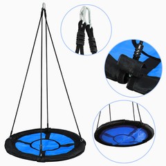 USED 40″ Kids Round PE Rope Tire Saucer Oxford Tree Web Net Swing Nest, 440lbs,