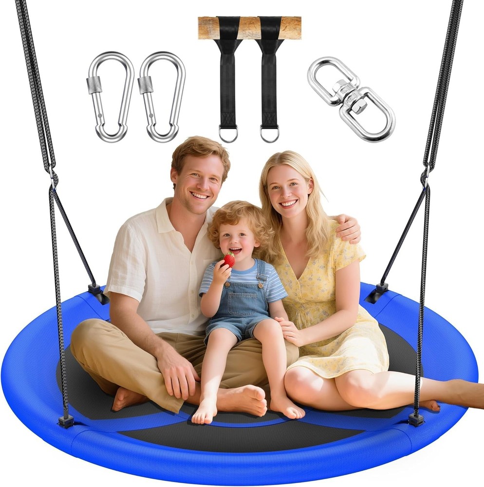 Everyfun 43″ Saucer Tree Swing for Kids Adult, 700lbs Weight Capacity.