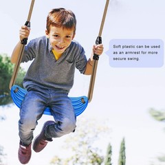Non-Slip Plastic Swing Seat, Heavy Duty Tree Swing Set with Adjustable Rope &…